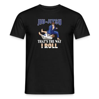 BJJ Brazilian Jiu-Jitsu - Men's T-Shirt - black - Front - AI Model Male 178 light (178cm)