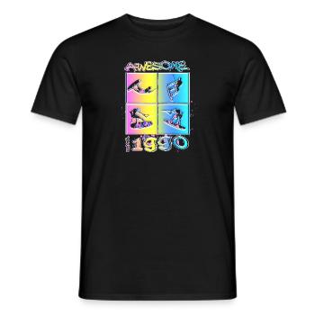 Génial depuis 1990. Style de vie de wakeboard - T-shirt homme - noir - Devant - AI Model Male 178 light (178cm)