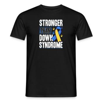 Sensibilisation au syndrome de Down - T-shirt homme - noir - Devant - AI Model Male 178 light (178cm)
