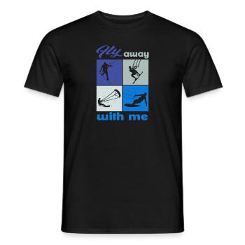 Fly away with me. Lifestyle Vintage Design - Men's T-Shirt - black - Front - AI Model Male 178 light (178cm)