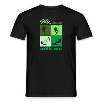 Fly away with me. Lifestyle Vintage Design - Men's T-Shirt - black - Front - AI Model Male 178 light (178cm)