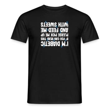 Diabetes if you can read feed with sweet - Männer T-Shirt - Schwarz - Vorne - AI Model Male 178 light (178cm)