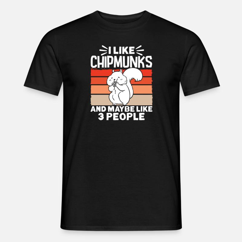 Streifenhörnchen Chipmunk Nagetier Geschenk - Männer T-Shirt - Schwarz