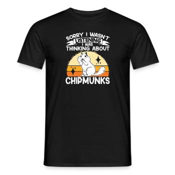 Cadeau de rongeur chipmunk - T-shirt homme - noir - Devant - AI Model Male 178 light (178cm)