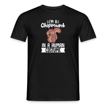 Cadeau de rongeur chipmunk - T-shirt homme - noir - Devant - AI Model Male 178 light (178cm)