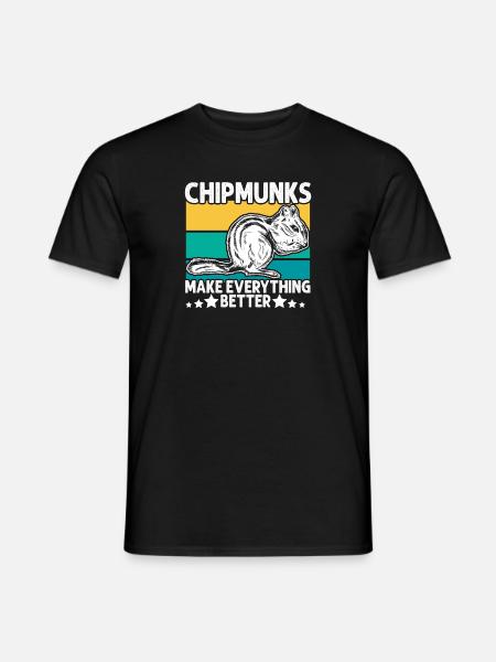 Chipmunk Rodent Gift - Men's T-Shirt - black