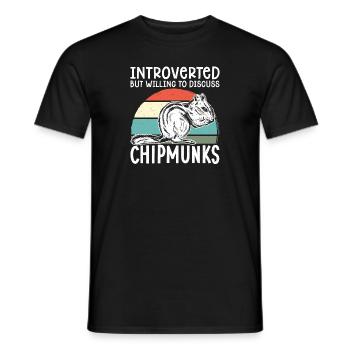 Cadeau de rongeur chipmunk - T-shirt homme - noir - Devant - AI Model Male 178 light (178cm)