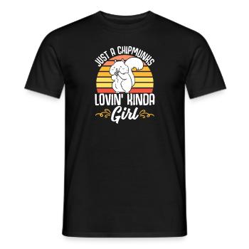 Cadeau de rongeur chipmunk - T-shirt homme - noir - Devant - AI Model Male 178 light (178cm)