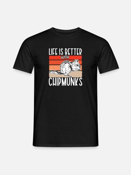 Chipmunk Rodent Gift - Men's T-Shirt - black