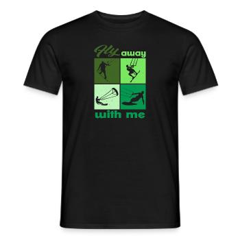 Fly away with me. Lifestyle Vintage Design - Men's T-Shirt - black - Front - AI Model Male 178 light (178cm)