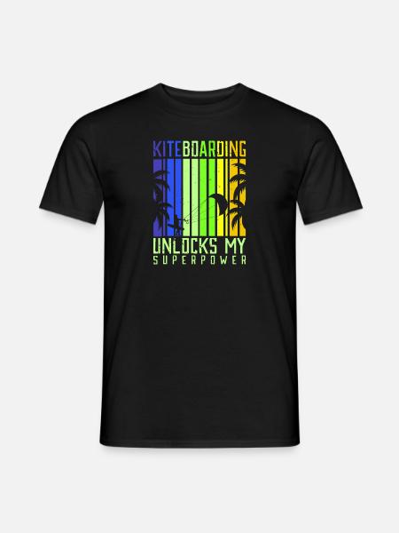 Kiteboarding unlocks my Superpower Lifestyle - Men's T-Shirt - black