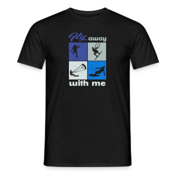 Envolez-vous avec moi. Lifestyle Vintage Design - T-shirt homme - noir - Devant - AI Model Male 178 light (178cm)