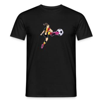 Équipe de Belgique de football I Football Belgique - T-shirt homme - noir - Devant - AI Model Male 178 light (178cm)