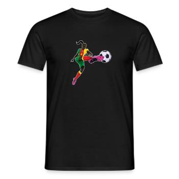 Équipe du Cameroun de football I Football Cameroun - T-shirt homme - noir - Devant - AI Model Male 178 light (178cm)