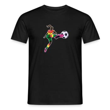 Équipe du Ghana de football I Football Ghana - T-shirt homme - noir - Devant - AI Model Male 178 light (178cm)