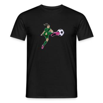 Équipe nationale arabe de football I Football Arabie saoudite - T-shirt homme - noir - Devant - AI Model Male 178 light (178cm)