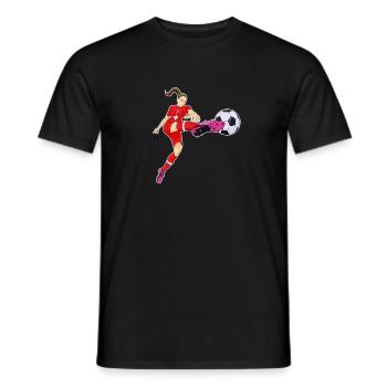 Équipe de Suisse de football I Football Suisse - T-shirt homme - noir - Devant - AI Model Male 178 light (178cm)