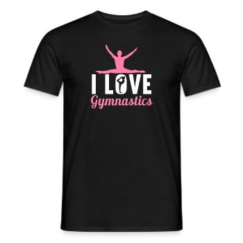 Akrobat Turner Gymnastik Turnen Tumbling - Männer T-Shirt - Schwarz - Vorne - AI Model Male 178 light (178cm)