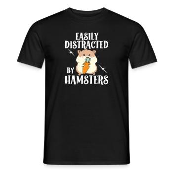Hamster Geschenk Hamsterliebhaber - Männer T-Shirt - Schwarz - Vorne - AI Model Male 178 light (178cm)