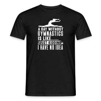Akrobat Turner Gymnastik Turnen Tumbling - Männer T-Shirt - Schwarz - Vorne - AI Model Male 178 light (178cm)