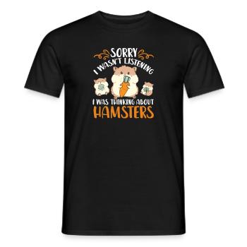Hamster Geschenk Hamsterliebhaber - Männer T-Shirt - Schwarz - Vorne - AI Model Male 178 light (178cm)