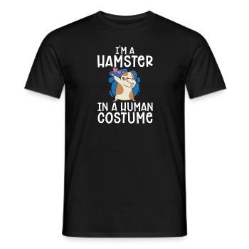 Hamster Geschenk Hamsterliebhaber - Männer T-Shirt - Schwarz - Vorne - AI Model Male 178 light (178cm)