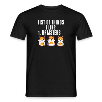 Hamster Geschenk Hamsterliebhaber - Männer T-Shirt - Schwarz - Vorne - AI Model Male 178 light (178cm)
