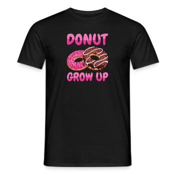 Donut Grow Up Donuts - Men's T-Shirt - black - Front - AI Model Male 178 light (178cm)