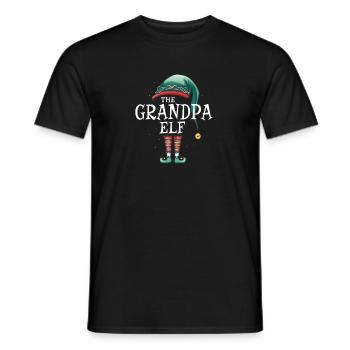 The Grandpa Elf Matching Group christmas - Men's T-Shirt - black - Front - AI Model Male 178 light (178cm)