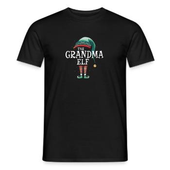 The Grandma Elf Matching Group christmas - Men's T-Shirt - black - Front - AI Model Male 178 light (178cm)