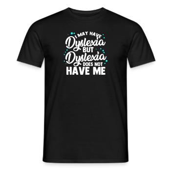 Dyslexic Dyslexia Awareness - Men's T-Shirt - black - Front - AI Model Male 178 light (178cm)