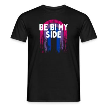 Be Bi My Side Bisexual LGBTQ Bi Pride LGBT - Men's T-Shirt - black - Front - AI Model Male 178 light (178cm)