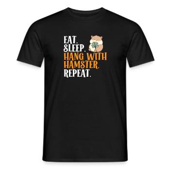 Hamster Geschenk Hamsterliebhaber - Männer T-Shirt - Schwarz - Vorne - AI Model Male 178 light (178cm)