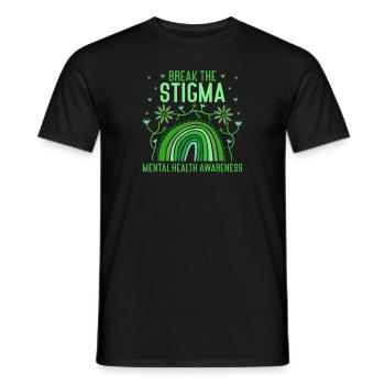 Anxiety Depression Mental Health - Men's T-Shirt - black - Front - AI Model Male 178 light (178cm)