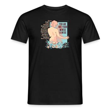 Anxiety Depression Mental Health - Men's T-Shirt - black - Front - AI Model Male 178 light (178cm)