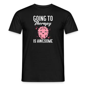Anxiety Depression Mental Health - Men's T-Shirt - black - Front - AI Model Male 178 light (178cm)