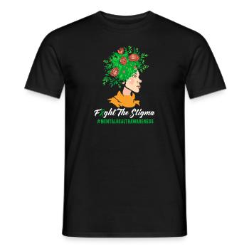 Anxiety Depression Mental Health - Men's T-Shirt - black - Front - AI Model Male 178 light (178cm)