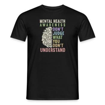 Anxiety Depression Mental Health - Men's T-Shirt - black - Front - AI Model Male 178 light (178cm)