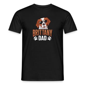 French Brittany Spaniel Epagneul Breton Gift - Men's T-Shirt - black - Front - AI Model Male 178 light (178cm)