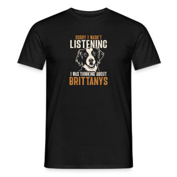 French Brittany Spaniel Epagneul Breton Gift - Men's T-Shirt - black - Front - AI Model Male 178 light (178cm)