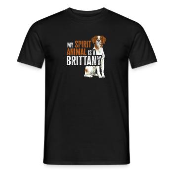 Français Bretagne Épagneul Epagneul Breton Cadeau - T-shirt homme - noir - Devant - AI Model Male 178 light (178cm)