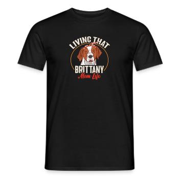 French Brittany Spaniel Epagneul Breton Gift - Men's T-Shirt - black - Front - AI Model Male 178 light (178cm)