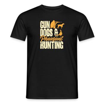 Pheasant hunting Pheasant Bird hunting Bird hunters - Men's T-Shirt - black - Front - AI Model Male 178 light (178cm)