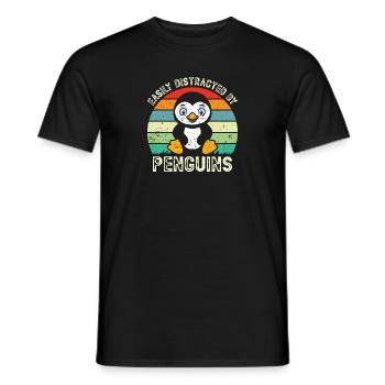 King Penguin Emperor Penguin Penguin Gift - Men's T-Shirt - black - Front - AI Model Male 178 light (178cm)