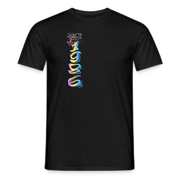 Édition limitée 1986 Graffiti - T-shirt homme - noir - Devant - AI Model Male 178 light (178cm)