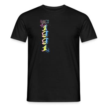 Limited Edition 1991 Graffiti - Men's T-Shirt - black - Front - AI Model Male 178 light (178cm)