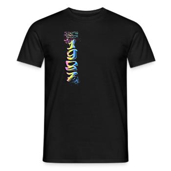 Édition limitée 1987 Graffiti - T-shirt homme - noir - Devant - AI Model Male 178 light (178cm)