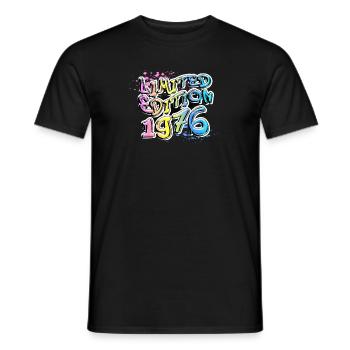 Édition limitée 1976 Graffiti - T-shirt homme - noir - Devant - AI Model Male 178 light (178cm)