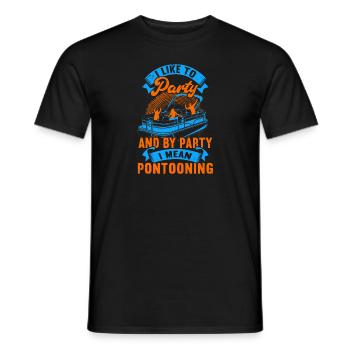 Pontonboot Kapitän Bootfahren See Pontoon - Männer T-Shirt - Schwarz - Vorne - AI Model Male 178 light (178cm)