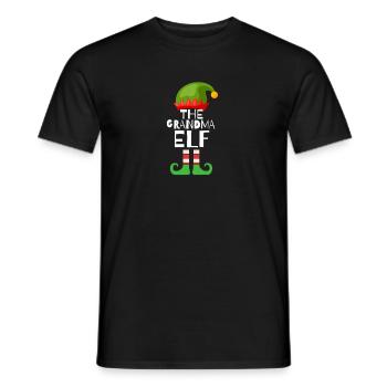 Oma Elf Gruppe Passende Familie Weihnachten Lustig - Männer T-Shirt - Schwarz - Vorne - AI Model Male 178 light (178cm)